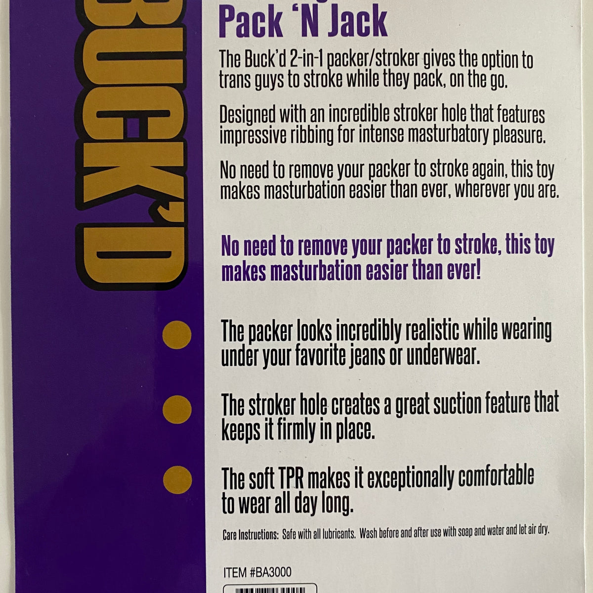 BUCK'D Packer/Stroker